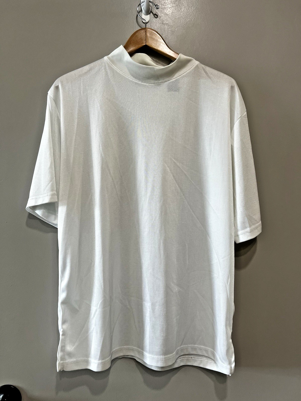 MONDO UOMO Italia Men’s XXL Shirt white Sports Athleisure Pickleball mock neck